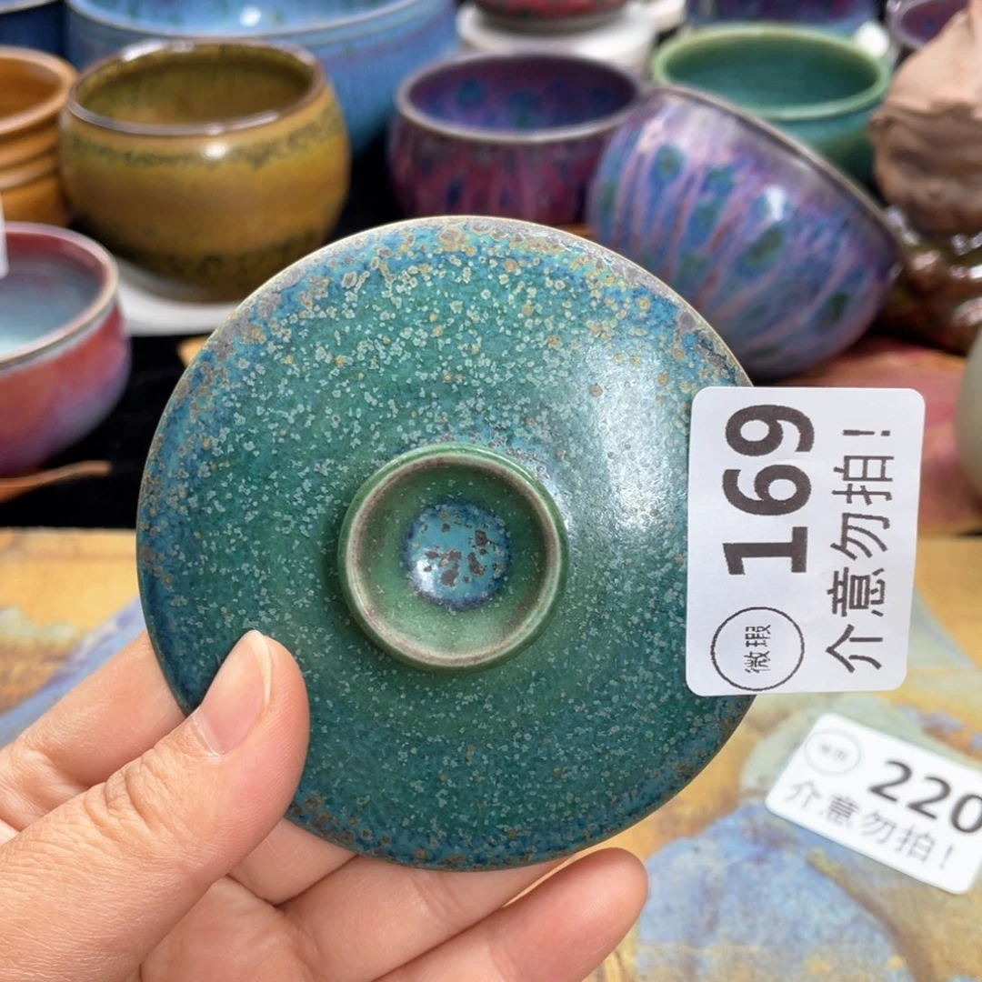 飞***x摆件陶神后钧瓷原产地高温烧制微瑕