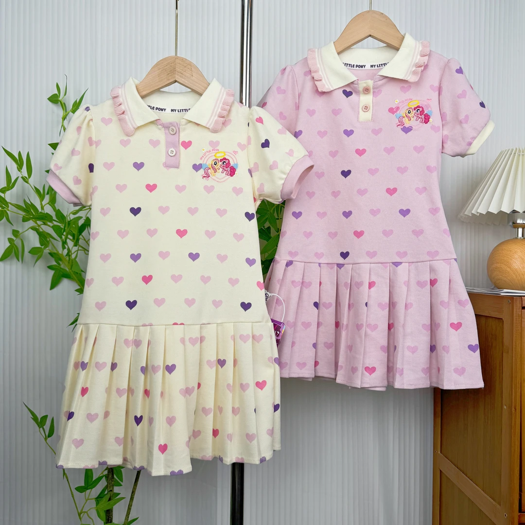 2025夏季新款女童polo领连衣裙
