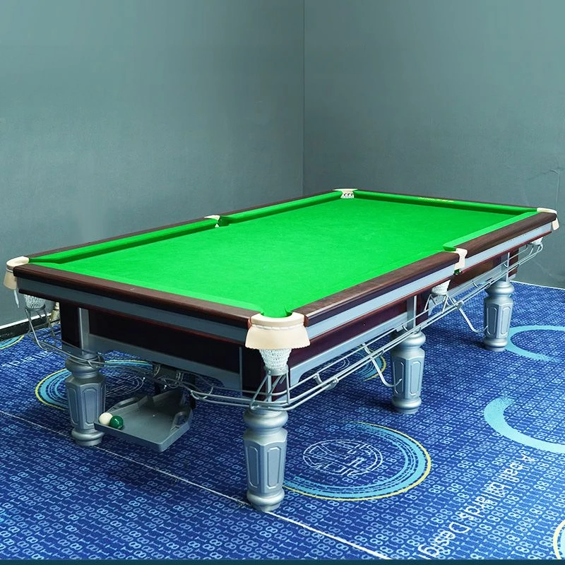 2025最新款台球桌标准型钢库球房球厅大理石台面中式黑八台球案子