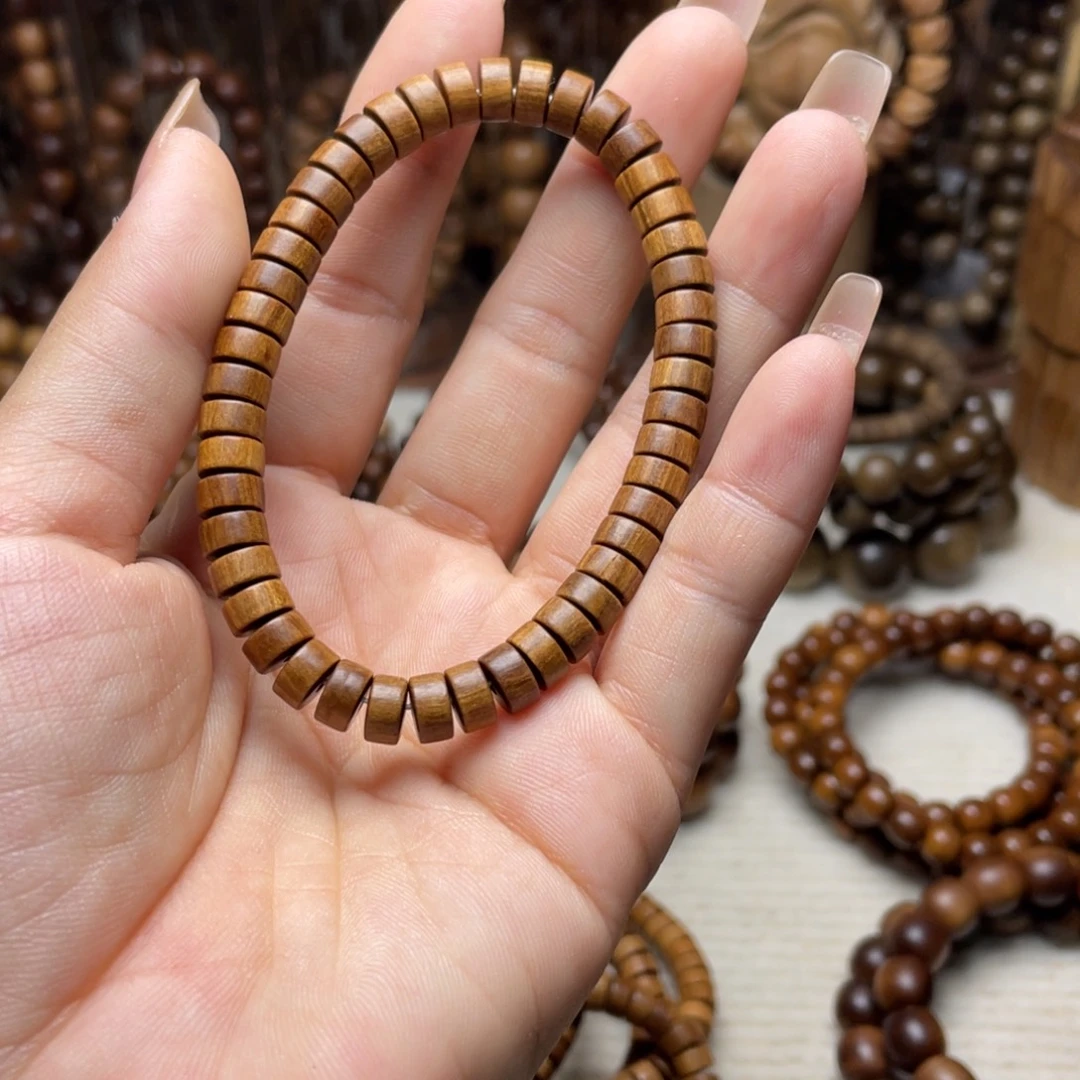 檀香木手串/手链印度老山檀香47片珠