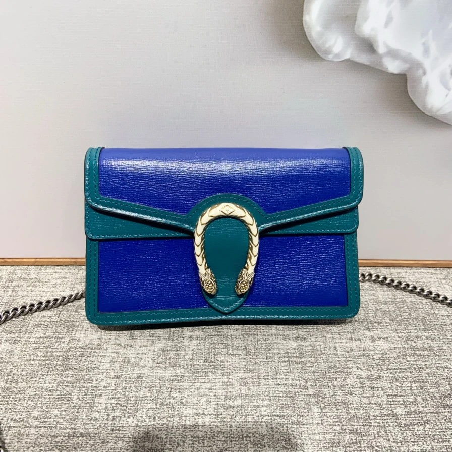 95新 GUCCI/古驰 1207 7844 古驰蓝色酒神