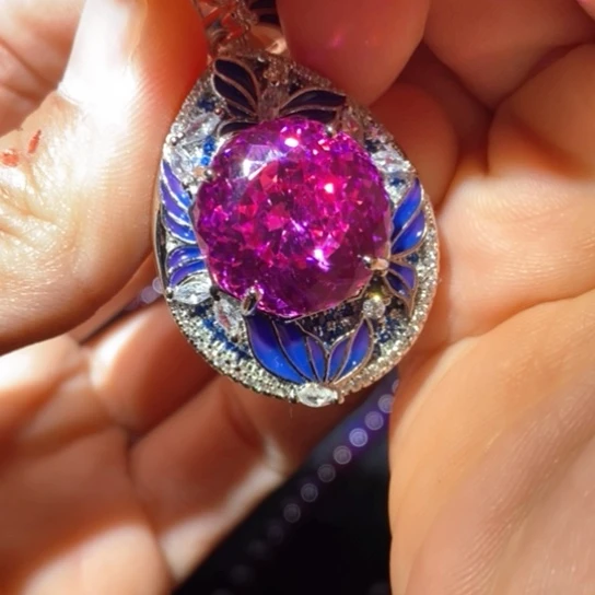 红宝石戒指银S925镶嵌