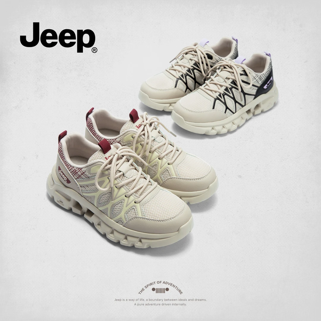 jeep厚底老爹鞋女2025新款爆款小个子增高运动鞋舒适透气百搭女鞋