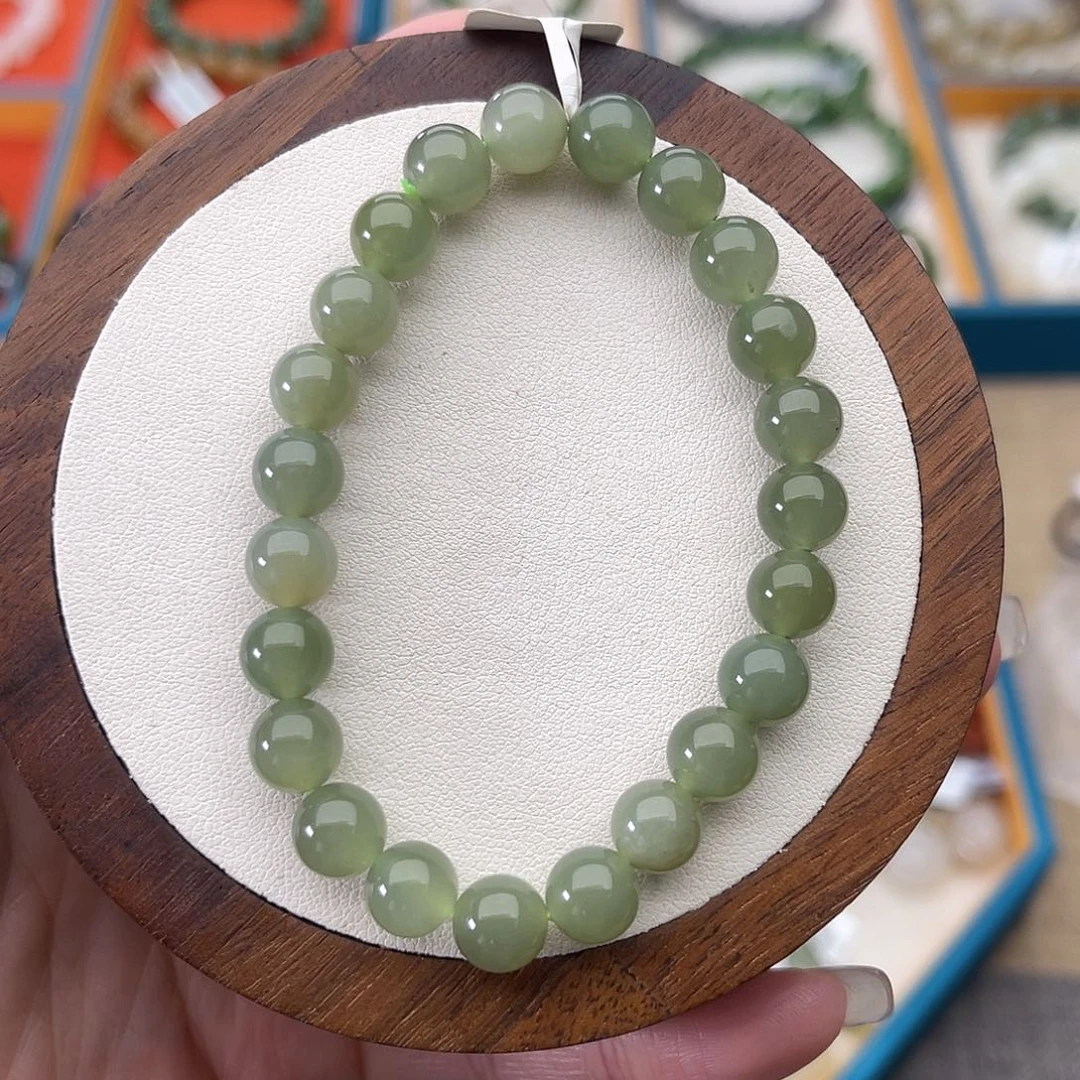 和田玉未镶嵌手串A17卡8