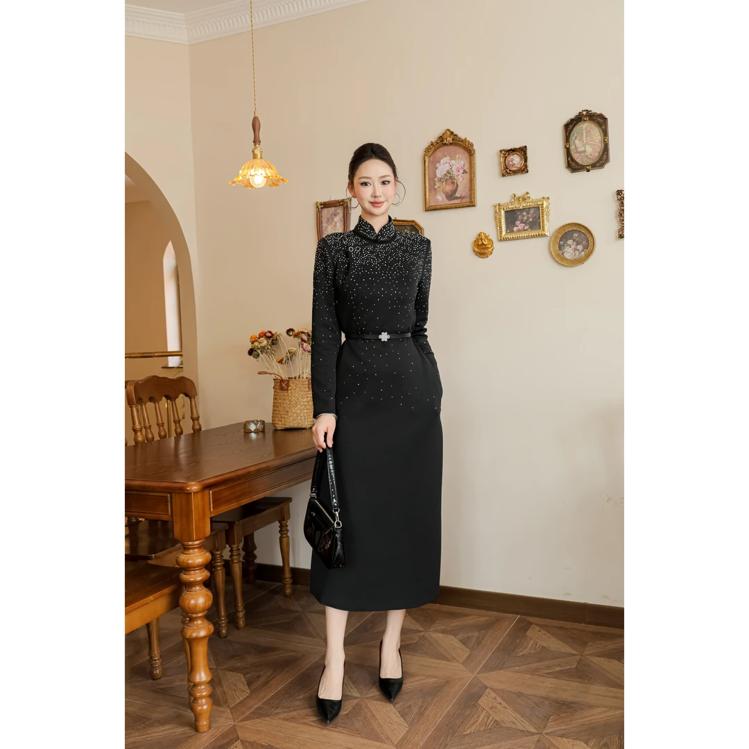 【蒙古丽人】【小店专属】璀璨星河满天星闪耀直角肩袍子MT14313