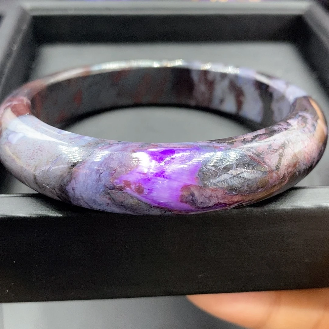 苏纪石（舒俱来）未镶嵌南非舒俱来丝绒手镯57+