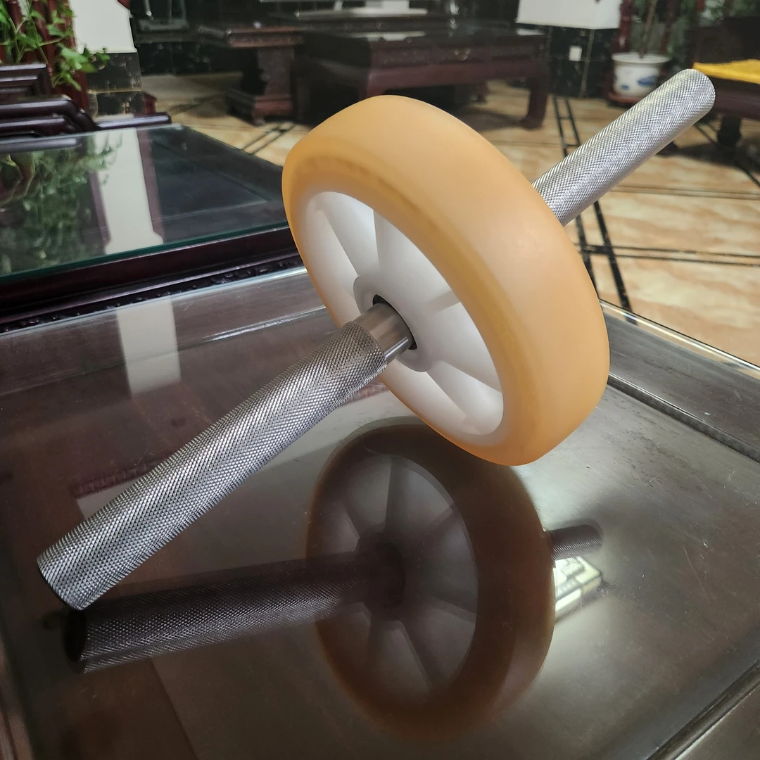 健腹轮，升级牛筋轮胎，直径20厘米，，30直径，单边长度195毫米