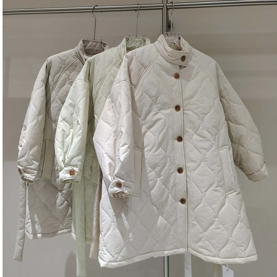 XIMTUU冬季新款女装中长款棉服立领时尚宽松百搭D2412506