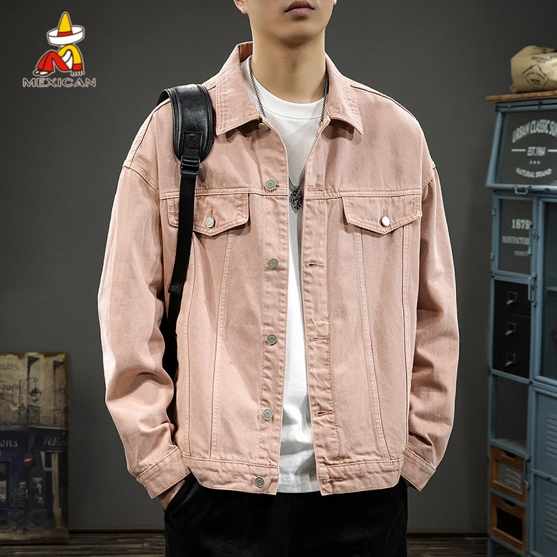 Mexican/稻草人秋冬潮流牛仔外套男款高级感休闲百搭痞帅纯棉夹克