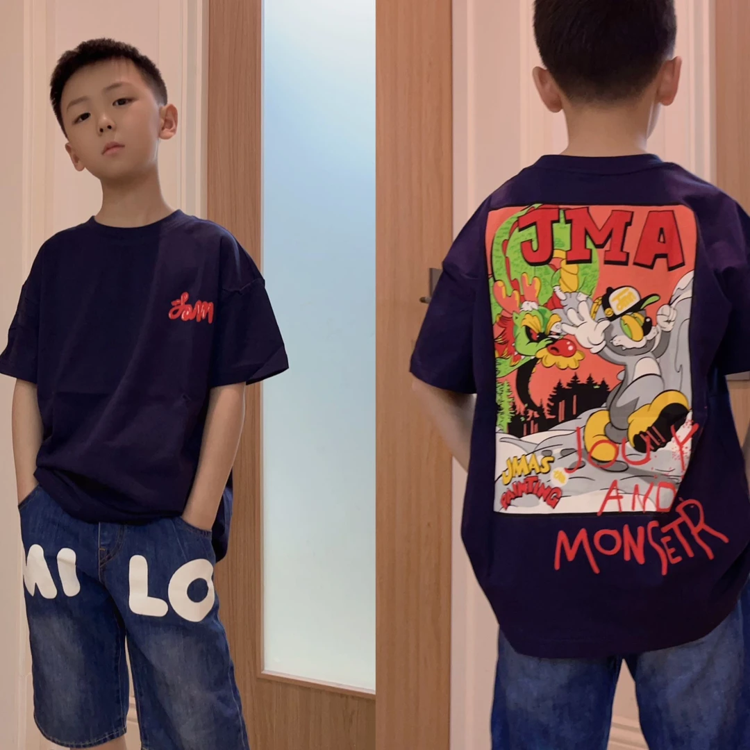 4089【哇塞款】时尚休闲亲子儿童短袖