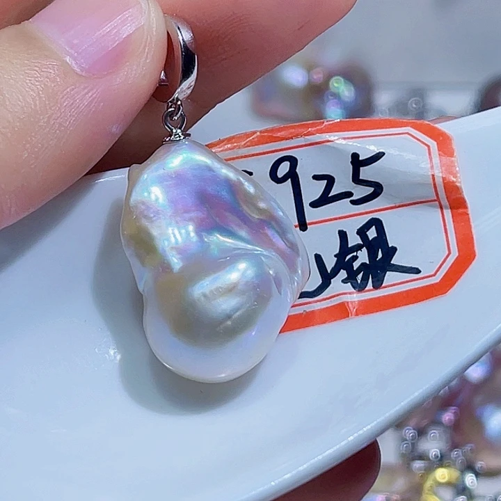 淡水珍珠银S925镶嵌颈饰