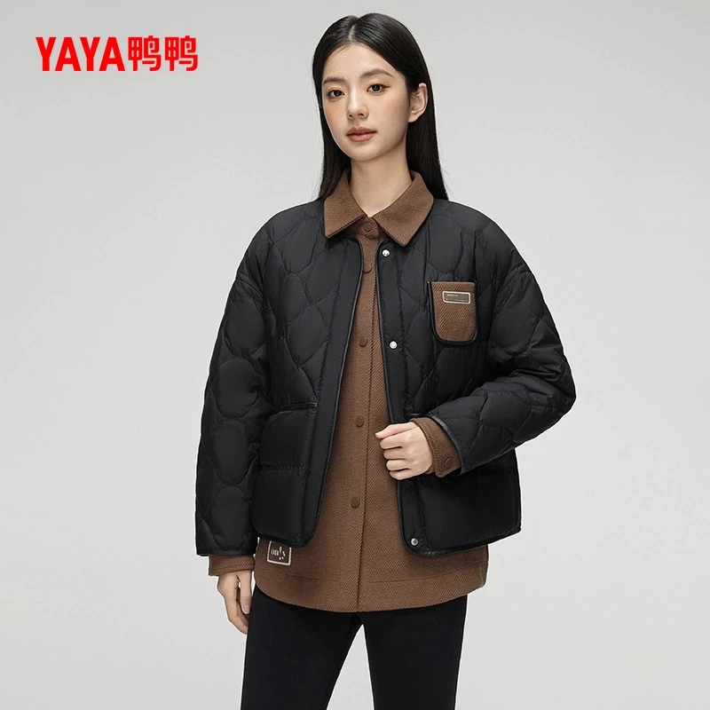 鸭鸭短款轻薄羽绒服女士秋冬季户外时尚休闲保暖外套YE4B614491M