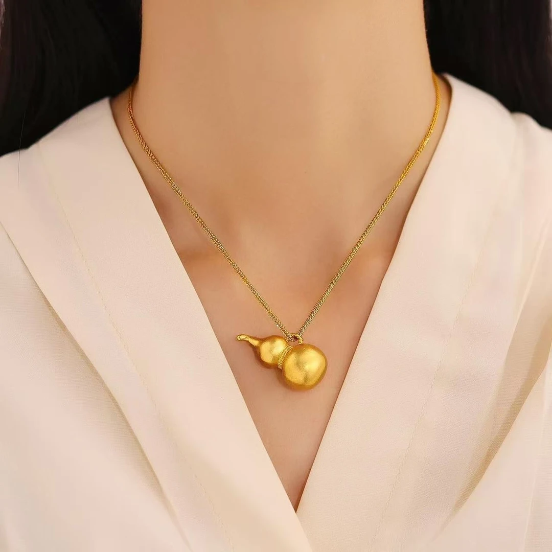 古法葫芦项链女款时尚气质百搭不掉色轻奢项链