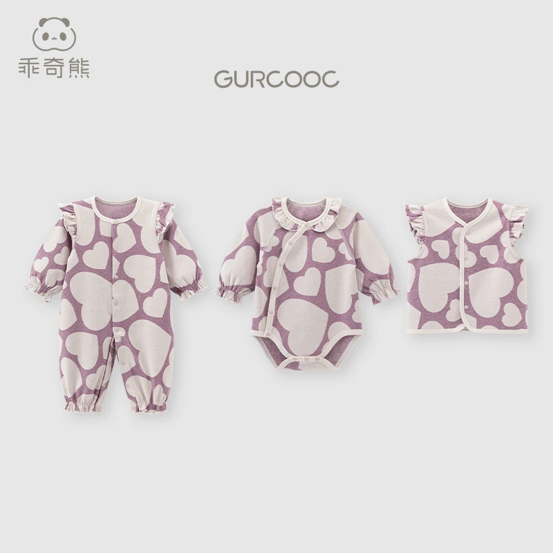 【女宝糯米绒福利】宝宝公主连体衣秋冬季保暖婴幼儿马甲哈衣爬服