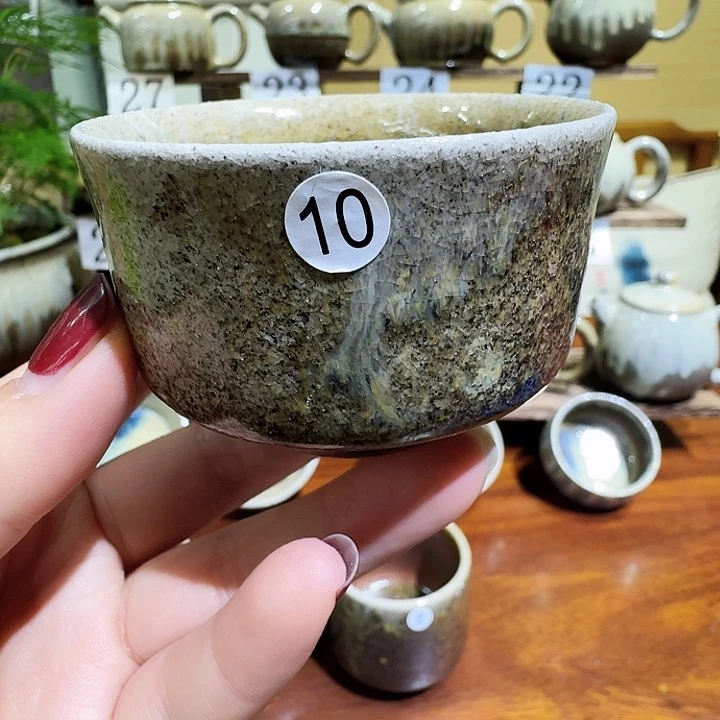 建水紫陶白泥柴烧杯