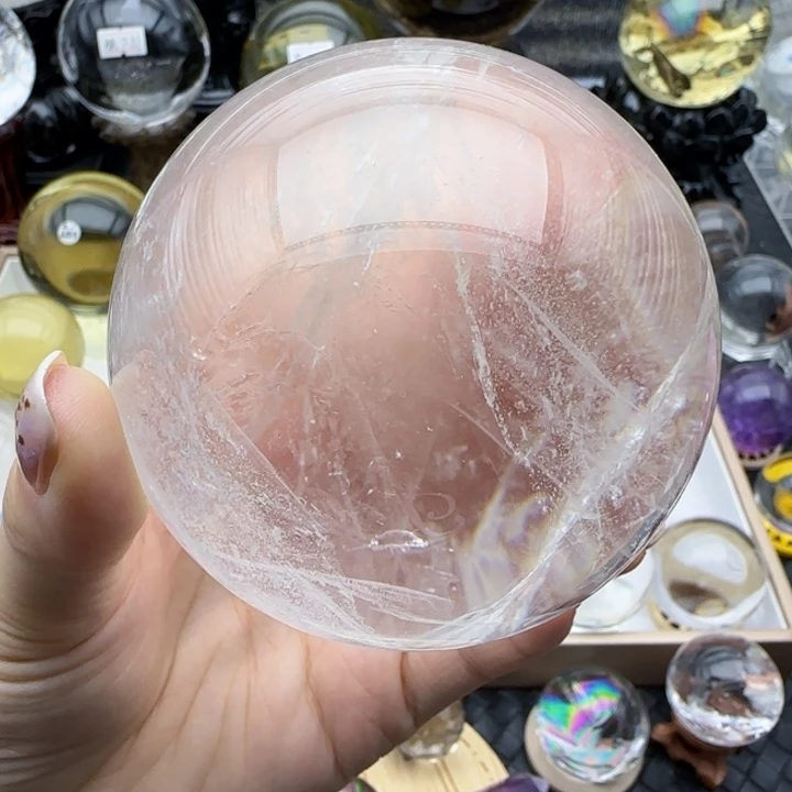 木***虫未镶嵌珠宝半成品水晶8公分D7