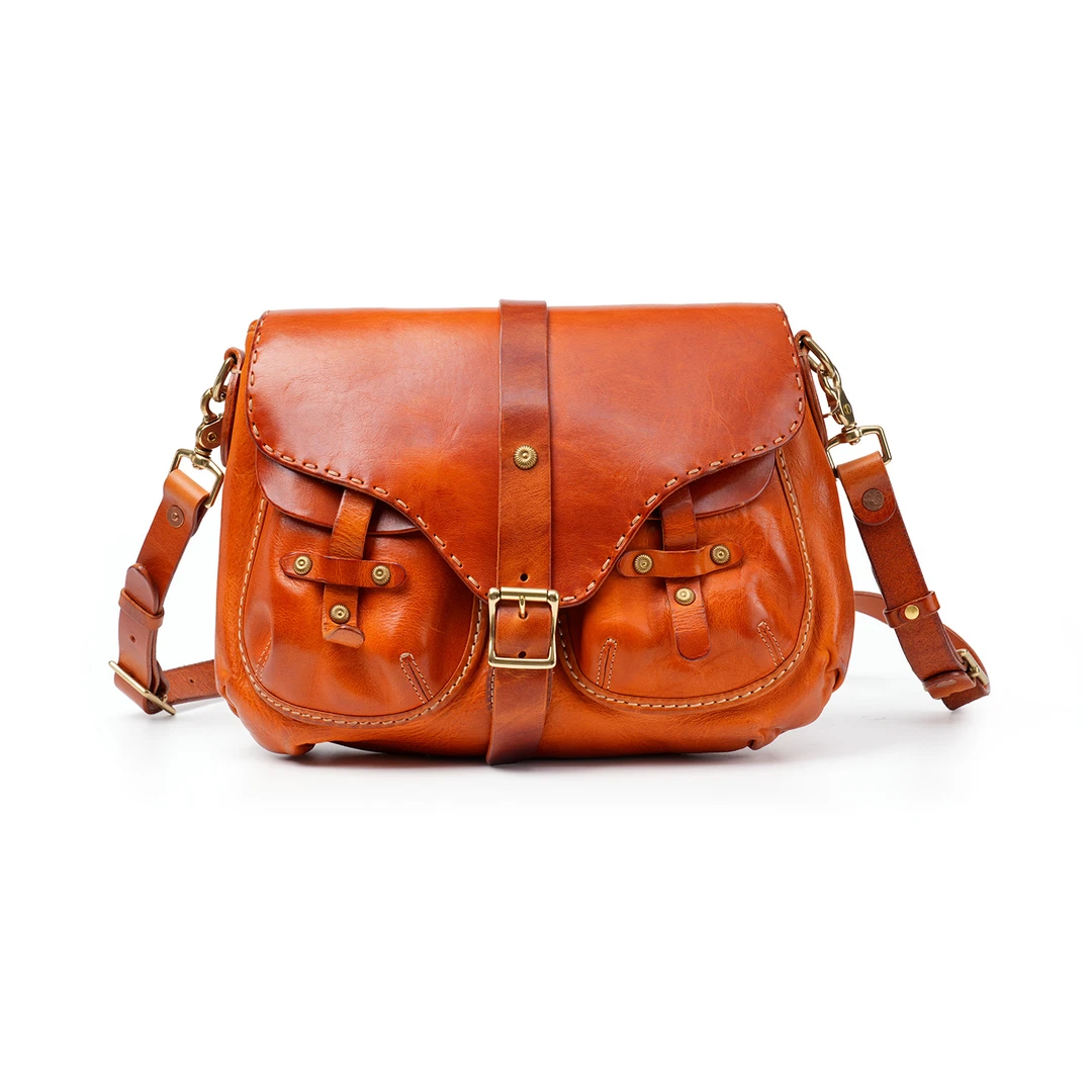 制道手工皮具时尚简约百搭斜跨单肩包10483