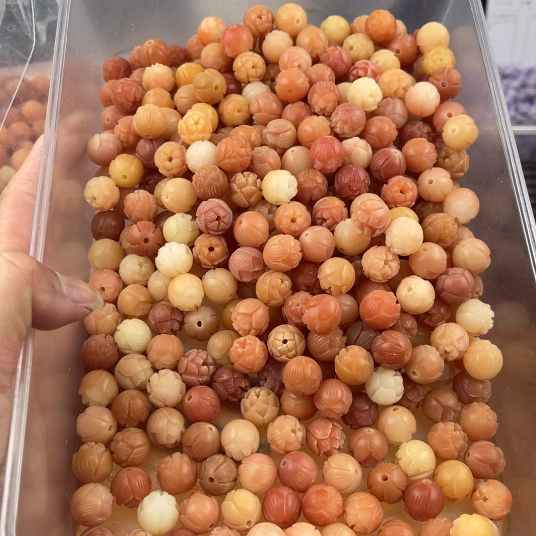 白玉菩提吊坠q12mm 20+2 粉莲花