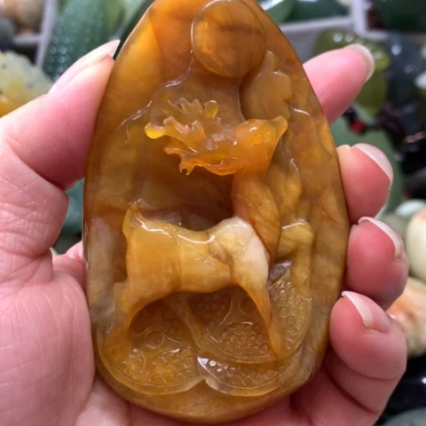 蛇纹石玉未镶嵌手把件