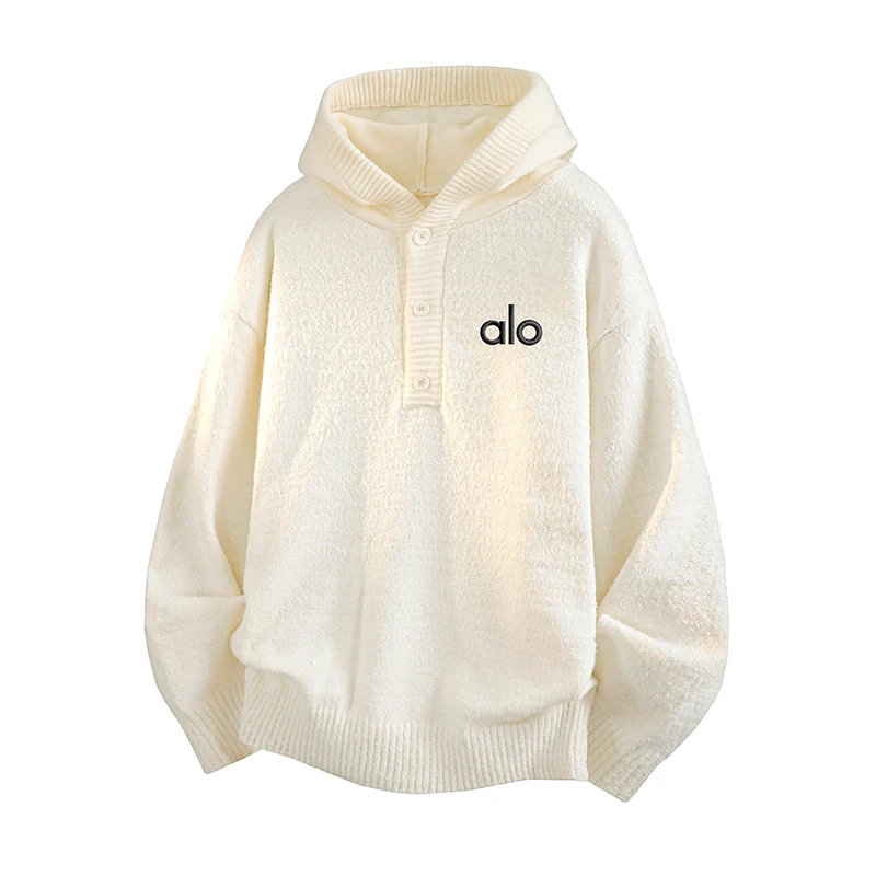 DeweLvum轻奢新款简约时尚百搭休闲宽松加厚保暖半开衫连帽毛衣男