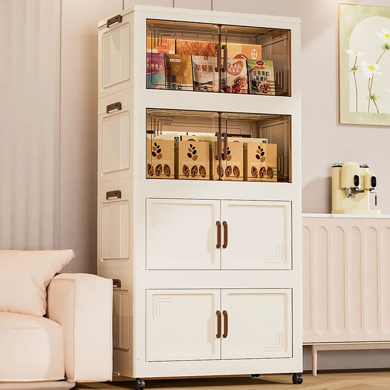 HC45cm【拍四发五】收纳柜折叠家用客厅玩具柜储物免安装零食整理箱