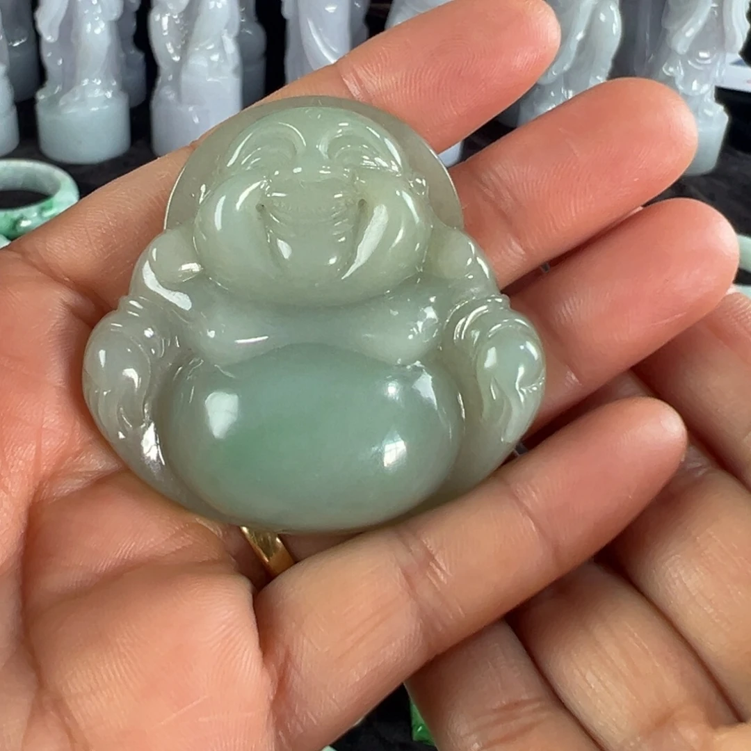 翡翠未镶嵌项圈天然翡翠佛公