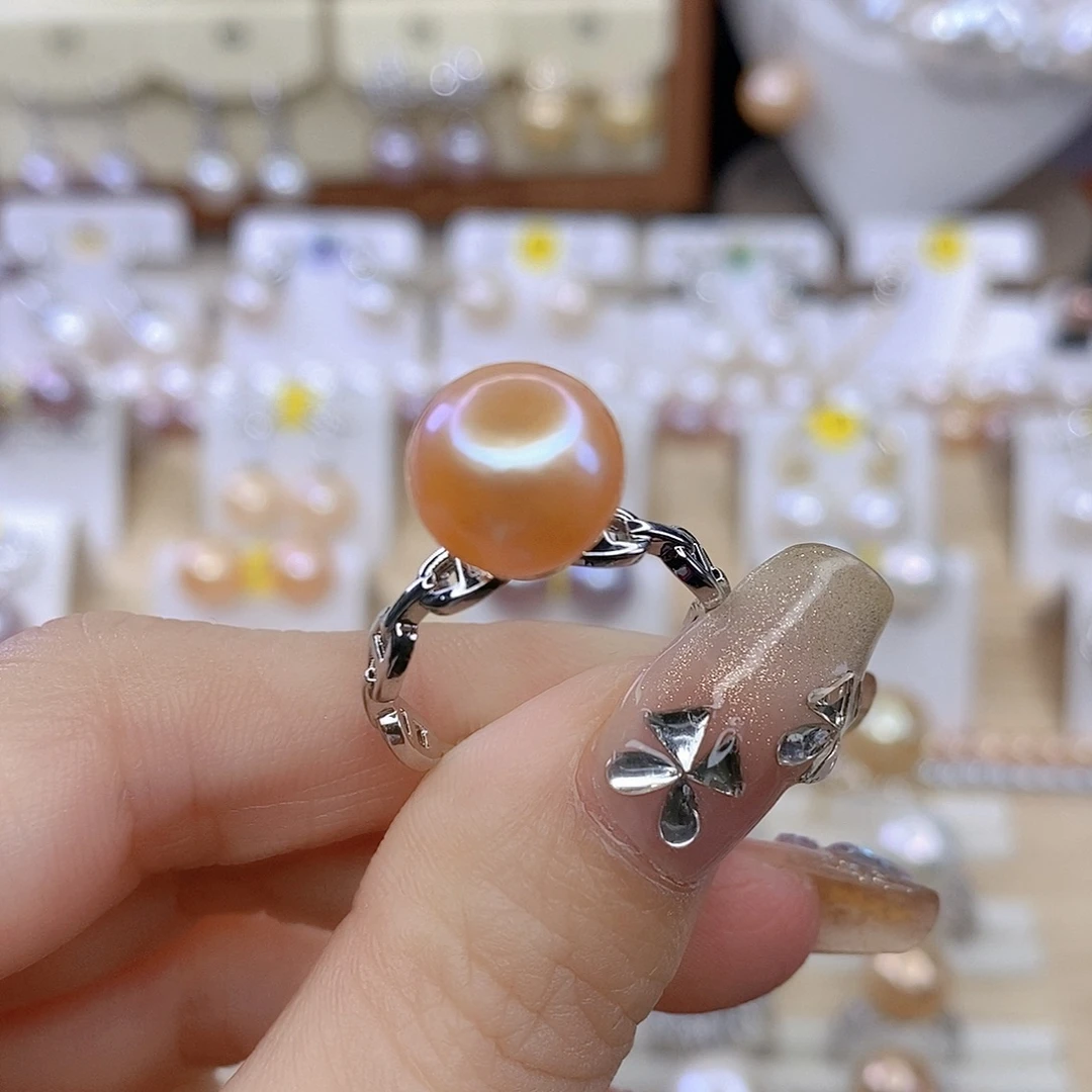 合金淡水珍珠戒指