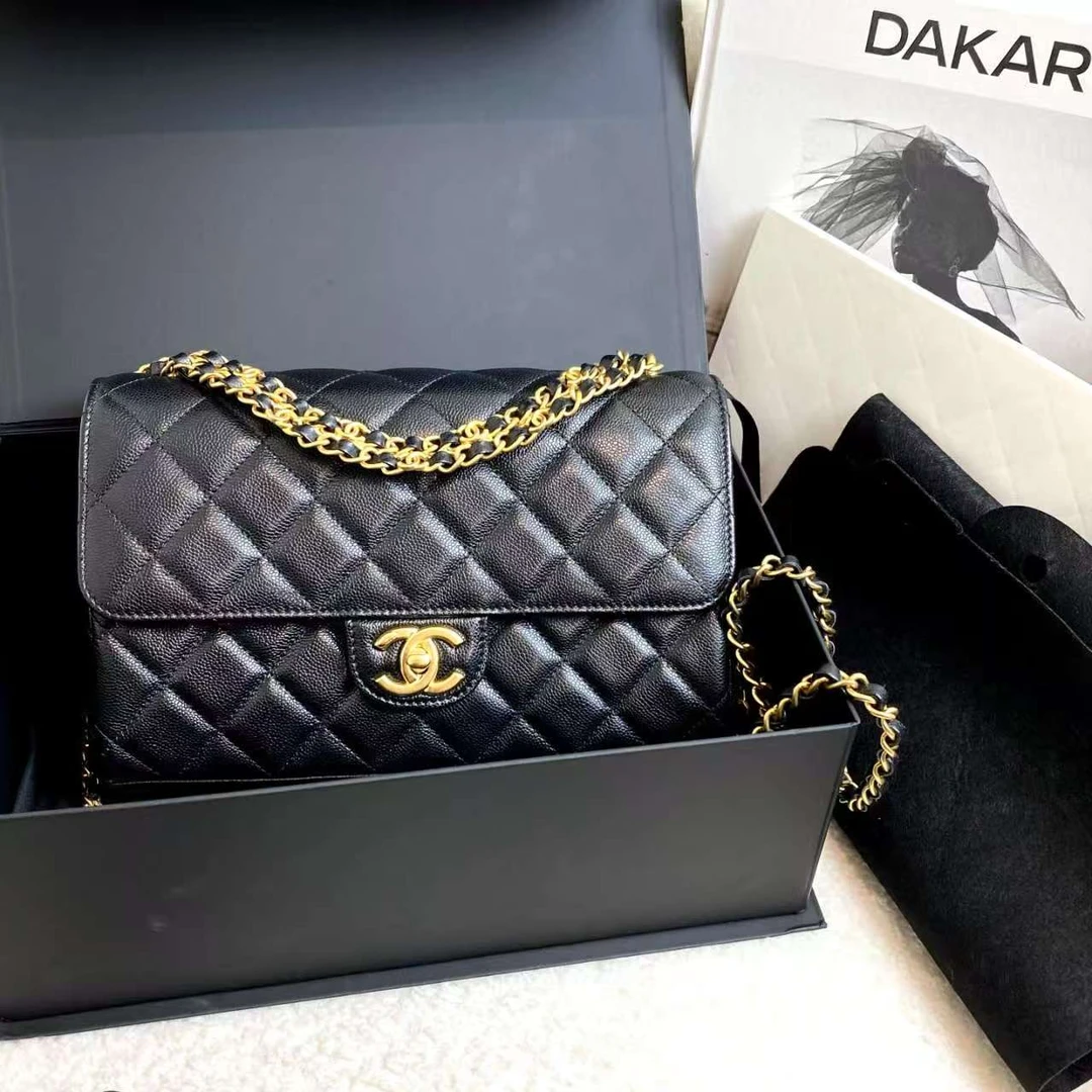 99新 Chanel/香奈儿  25K黑金牛手柄cf/44716359/12期/代卖服务