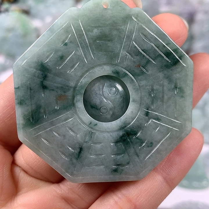 颈饰未镶嵌翡翠时来运转八卦两面工艺福利