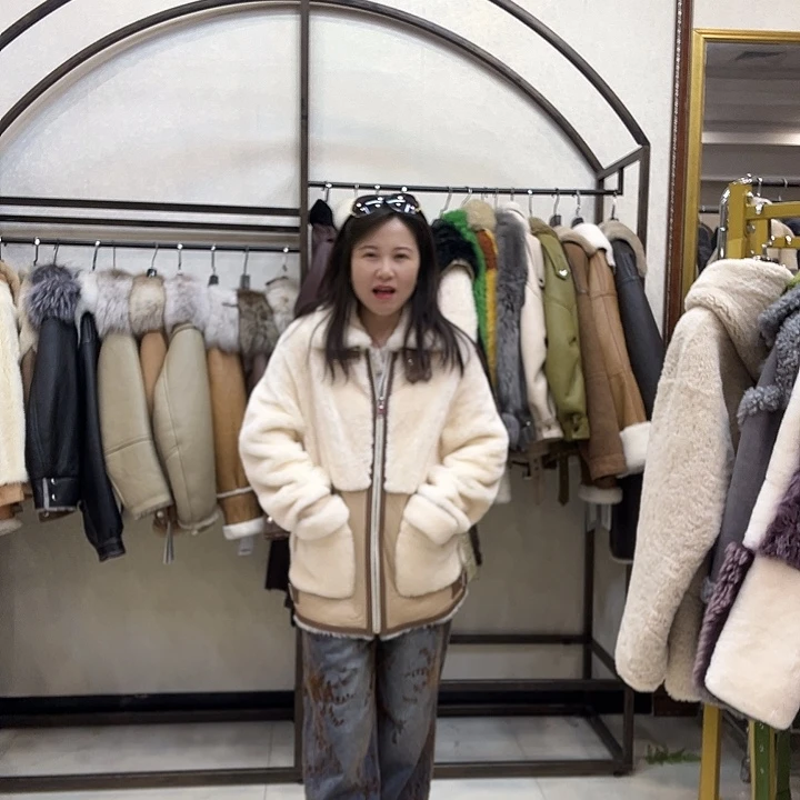 真皮皮衣皮毛一体120斤以内