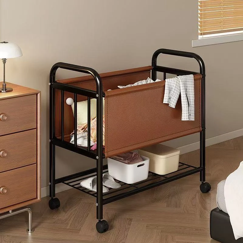 中古风脏衣篓网红脏衣篮家用洗衣篮可移动收纳小推车大容量脏衣篓