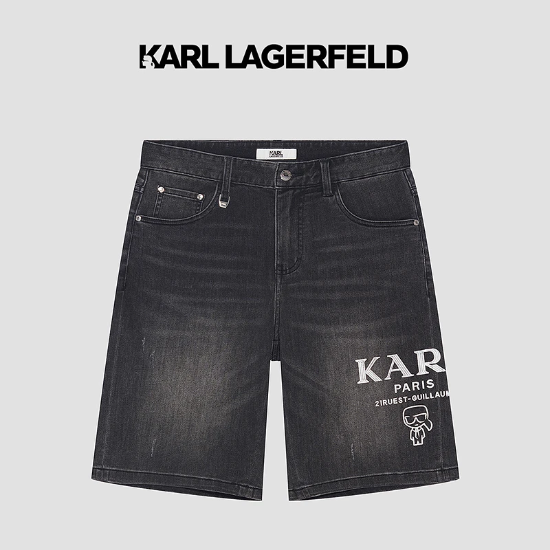 KARL LAGERFELD卡尔拉格斐2024夏季新款牛仔裤老佛爷1K1E30404019