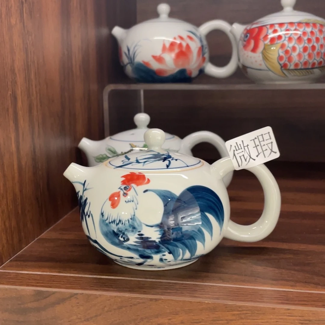 微瑕釉下彩纯手绘