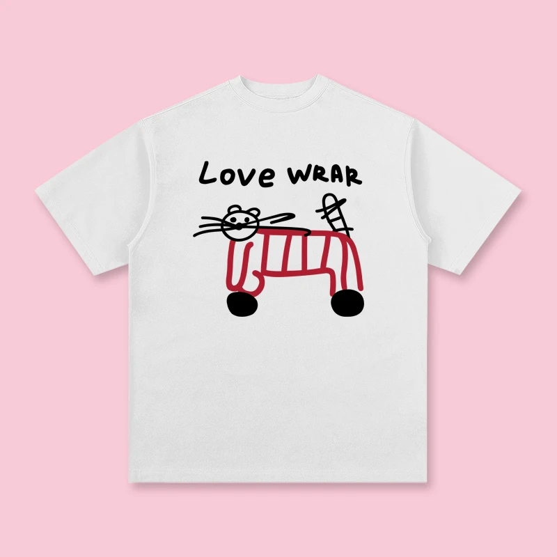 韩系小众穿搭可爱猫咪印花纯棉短袖T恤男女夏季情侣宽松减龄上衣