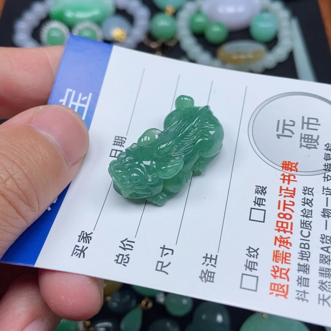 翡翠未镶嵌颈饰绿貔貅