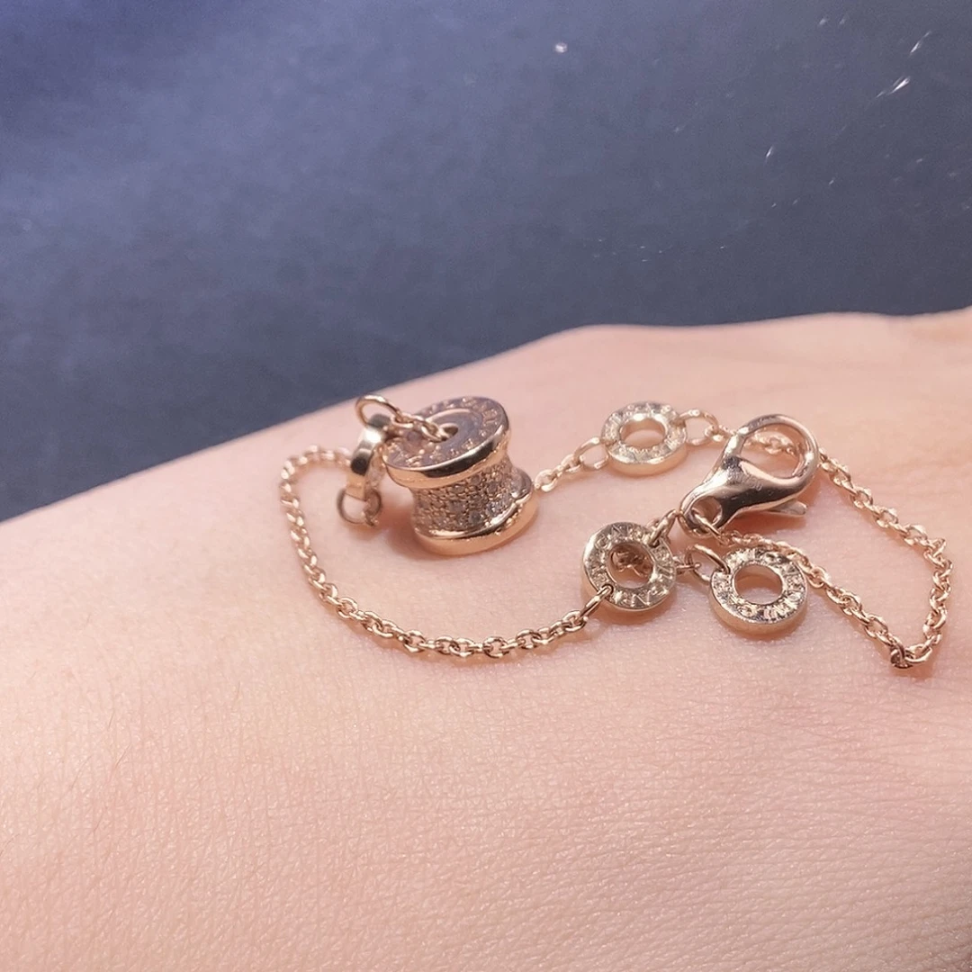 18K金镶嵌手链钻石k玫 小蛮腰手链