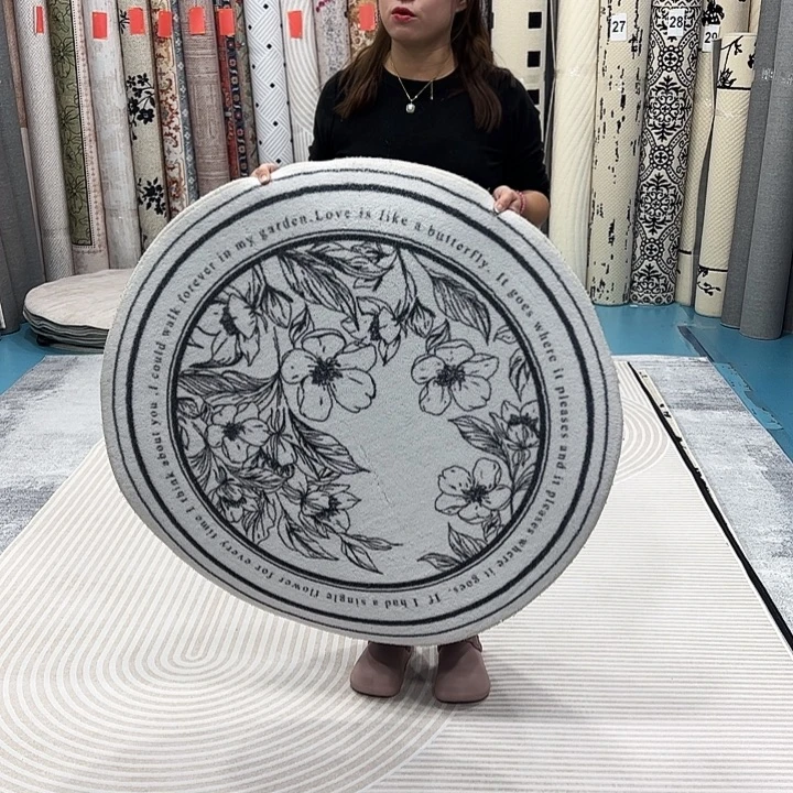 混纺加厚棉布底仿羊绒直径一米圆全新特价福利