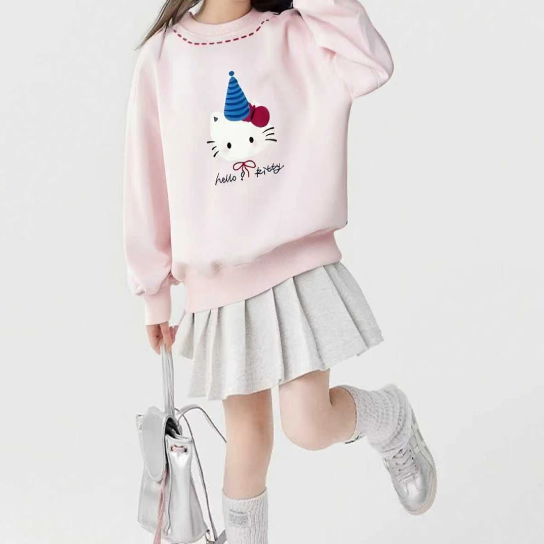83013卡通2025秋季新品常规套头卫衣韩版女大童宽松时尚