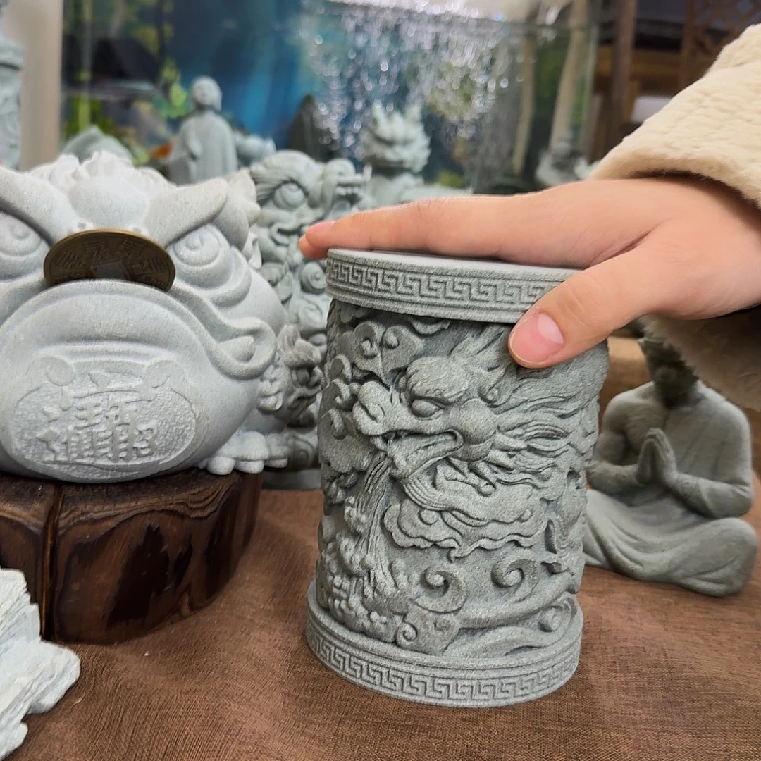 石材青砂石龙柱15