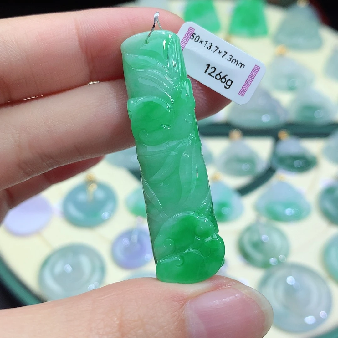 颈饰未镶嵌翡翠竹节