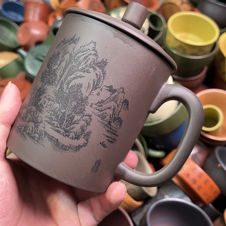 紫砂茶杯全手工紫砂主人杯