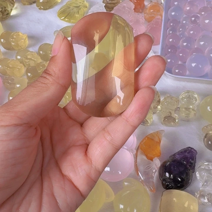 未镶嵌珠宝半成品水晶无事牌