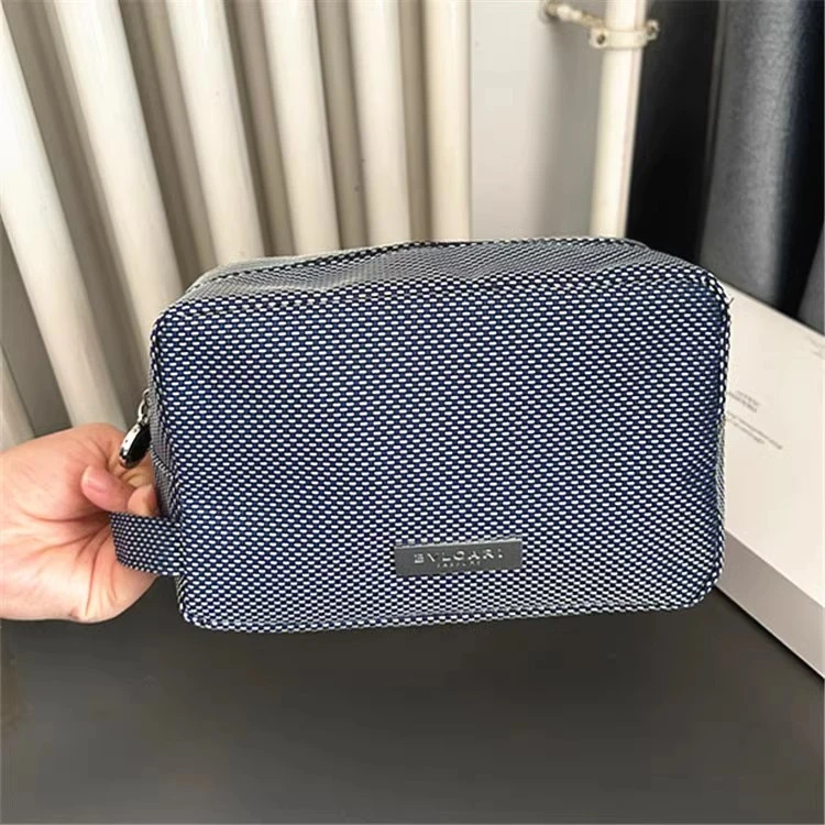 zx032国内专柜宝家蓝色编织男士化妆包大容量洗漱包收纳包质量好