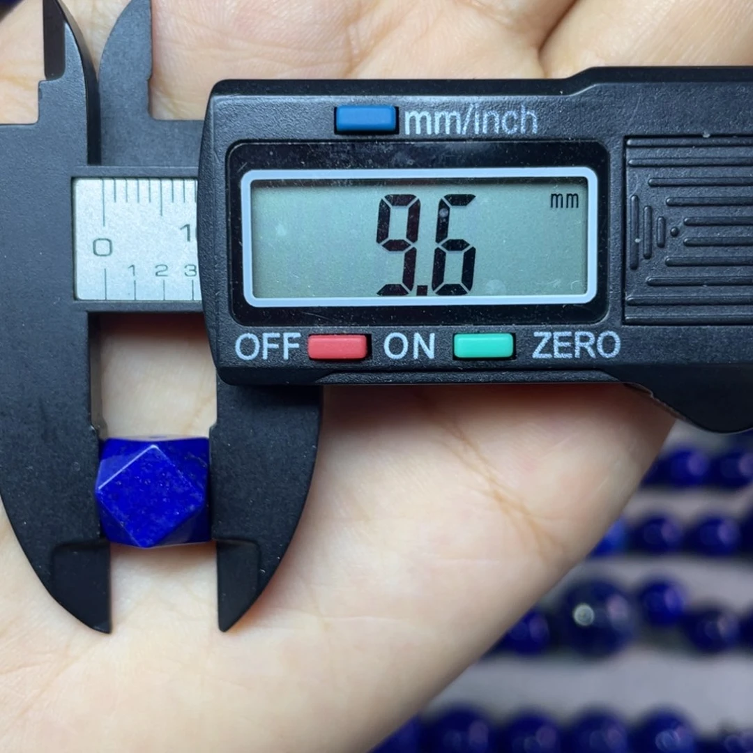 青金石未镶嵌9mm唐八棱配饰