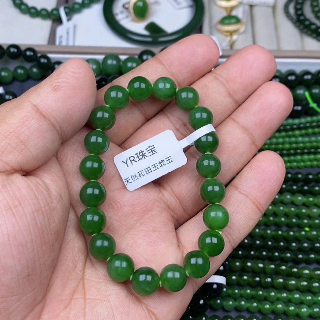 未镶嵌手串和田玉（碧玉）10m m