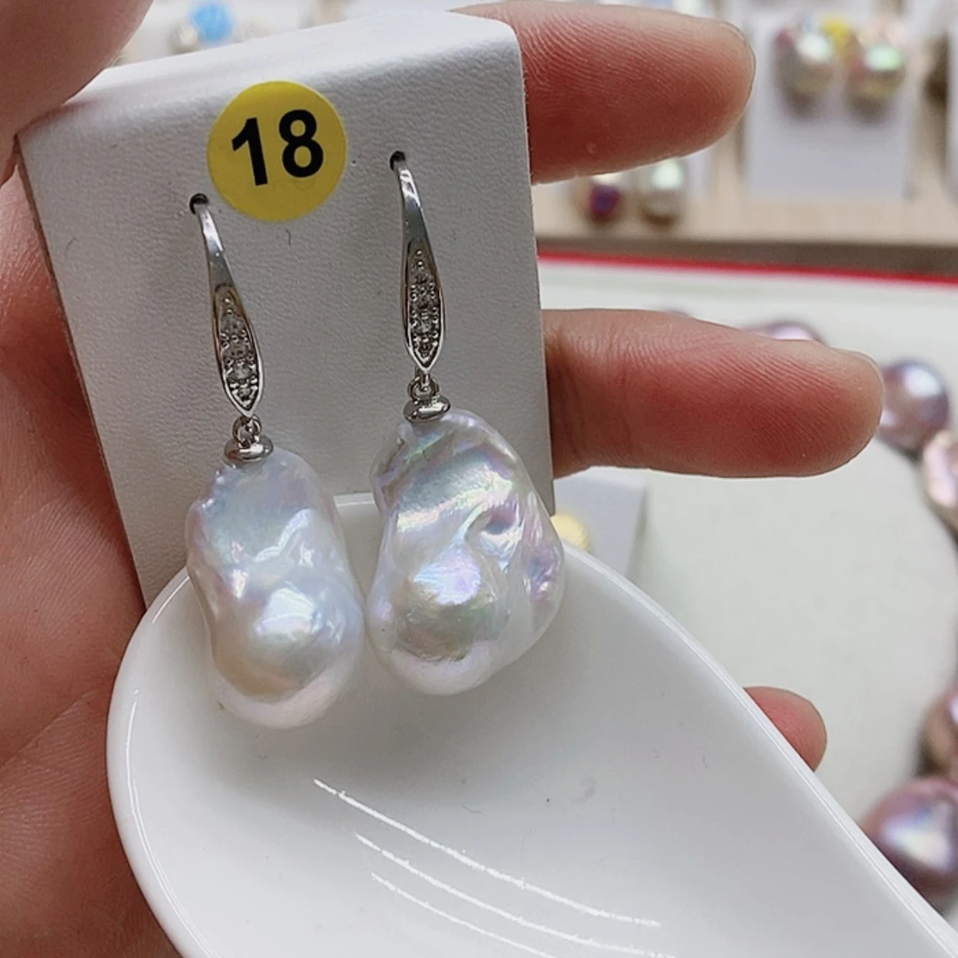 【闪购商品】淡水珍珠耳饰银S925镶嵌