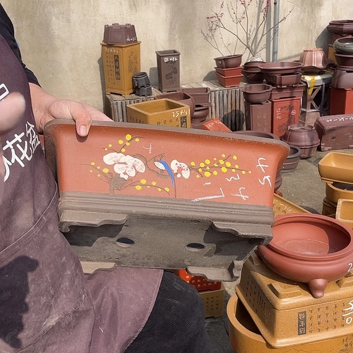 紫砂花盆紫砂等传统