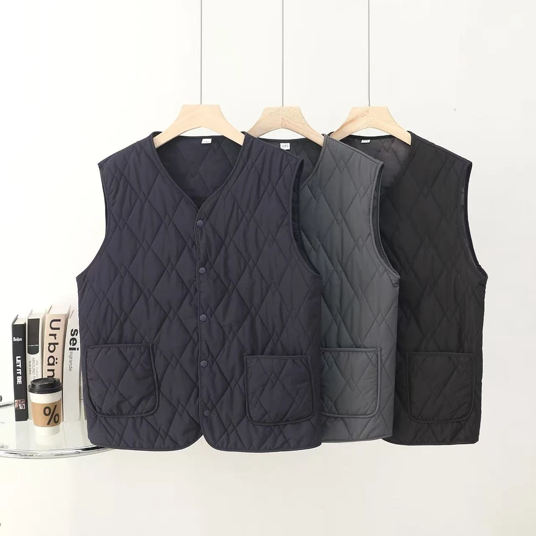 木禾家-淑雅一排扣男生保暖马甲