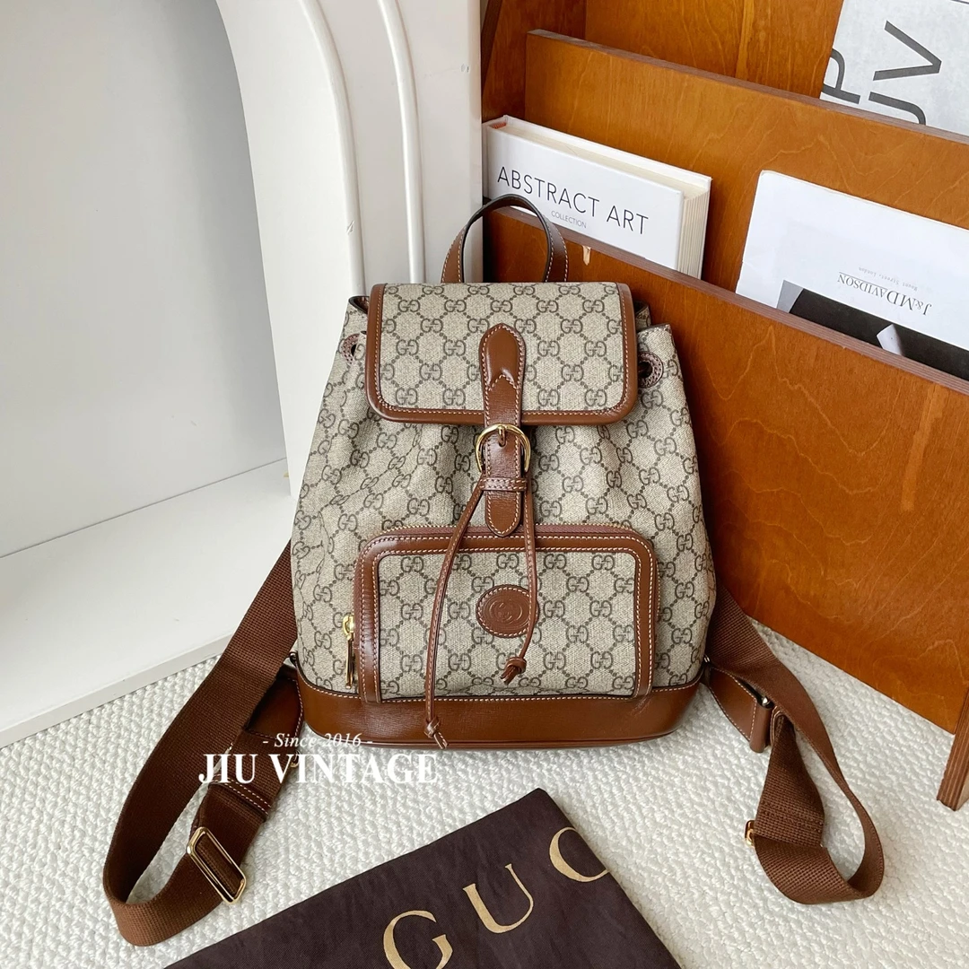 99新 GUCCI/古驰 GG Retro老花双肩包23年CJM15-0371