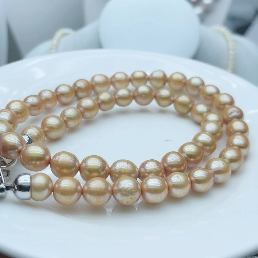 淡水珍珠颈饰钛钢